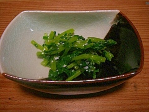 大根の抜き菜の塩麹漬け